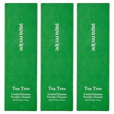 파파레서피 티트리 컨트롤 효소 파우더 클렌저, 50g, 3개
