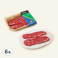 농협경제지주 더한점 1등급 채끝 구이용 (냉장), 6개, 200g