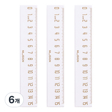 Deli Nusign ABS 尺 15cm ENS096, 白色, 6個