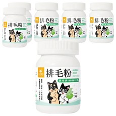 DOG CAT STAR 汪喵星球 犬貓用 雙重纖維配方 多種酵素 Omega3 亞麻仁油 50g, 糞便潤滑 + 溫和排毛, 6罐