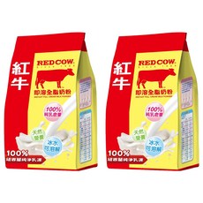 RED COW 紅牛 即溶全脂奶粉，100%純乳含量，紐西蘭純淨乳源, 500g, 2包