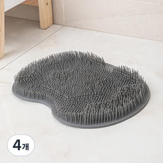 Cleanboss 清爽足部刷, 4個, 灰色, 1入