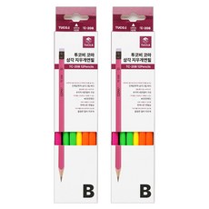 TUCO.B KOMA 三角橡皮擦鉛筆 B TC-208 12款, 混合顏色, 2套