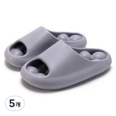 살림여왕 지압 커플 슬리퍼, 그레이, 5개