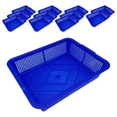 600公文林 置物收納籃 台灣製, 52.8 x 42.8 x 13cm, 藍色, 12個