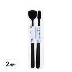 가든럽 혀클리너 + 칫솔 세트 블랙, 2세트