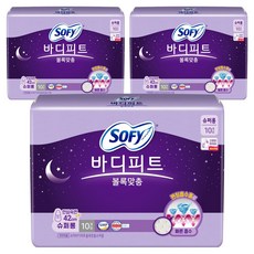 쏘피 바디피트 볼록맞춤 생리대 날개형, 슈퍼롱, 10개입, 3개