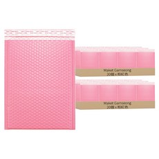 Maket Gamseong 彩色安全氣泡袋 粉紅色, 40個
