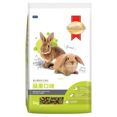 SmartHeart 慧心 寶貝兔子飼料, 蘋果口味, 3kg, 1包