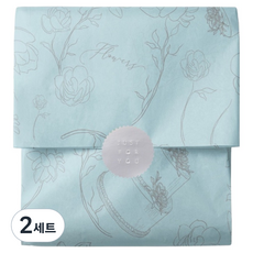 indi.k 紙質包裝緩衝薄紙 20p + 金屬貼紙 20p 套組, 蛋糕花, 2套