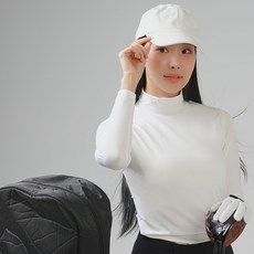 PEARLY HILLS 女款發熱附胸墊刷毛無鋼圈高爾夫高領內搭衣