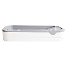 FAmILyLIFE 生活 無痕壁掛洞洞板專用 肥皂瀝水置物架 A-304-W 23.2 x 10.5 x 4cm 200g, 簡約白, 1個