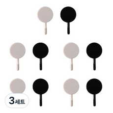 벤홈 접착식 벽걸이 후크 2종 x 5p 세트, 블랙, 화이트, 3세트