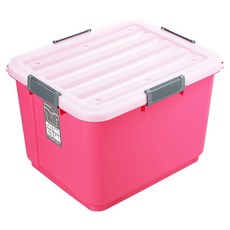 KEYWAY 聯府 阿波羅 滑輪整理箱 55L, 粉紅色, 1個