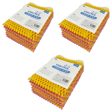 VERONA 廚房網狀菜瓜布 黃色 5入 + 深粉色 5入 組, 3個