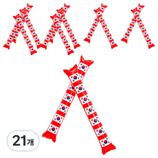 파티쇼 응원용막대풍선 태극기 인쇄 2p, 혼합색상, 21개