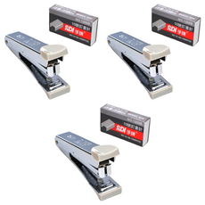 SDI 手牌 簡約實用型釘書機 附針 1102CA, 顏色隨機, 3組