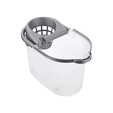 KEYWAY 聯府 好清潔水桶組 附輪, 透明 + 灰色, 1個