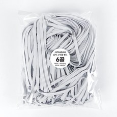 JSTrading 扁平鬆緊帶 6條, 白色, 1個