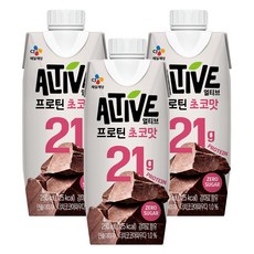 얼티브 프로틴 초코맛, 250ml, 3개