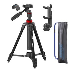 셀루미 멀티 체인저 2in1 이중 확장 삼각대 220cm + 셀카봉 세트, SEL-TRS2220, 블랙 + 레드, 1세트