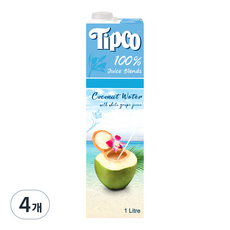 Tipco椰子水 1000ml, 1L, 4個