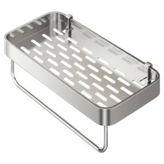 費歐家 蓮蓬頭置物架 附桿, 1個, 銀色