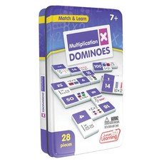 Junior Learning 骨牌接龍遊戲-乘法, 益智桌遊, 7歲以上適用, 培養邏輯思維, 1個