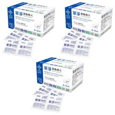 華淨醫材 酒精棉片 薄款 100片, 3盒