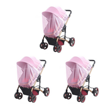 ABM KOREA 嬰兒推車專用蚊帳, 粉色, 3個