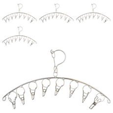 不鏽鋼弧形晾襪架 8夾 5個