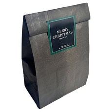 TINA PICNIC 方底紙袋 30入 + 聖誕包裝貼紙 黑色 + 綠色混合 30入組, 1套