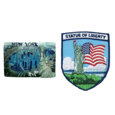 A-ONE 匯旺 家居磁鐵 + 布章 Set, 美國紐約生活 + 自由女神