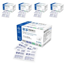 華淨醫材 酒精棉片 薄款 100片, 5盒