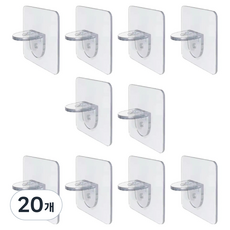 P&K 層板固定支撐架 托架, 透明, 20個