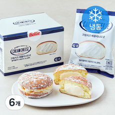 필라델피아 크림치즈 베를리너도넛 (냉동), 110g, 6개, 3개입