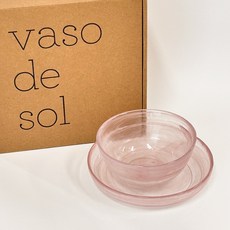 VasoDeSol 棉花糖碗組 2入, 粉色, 盤16.5cm+碗12.8cm, 1套