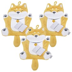 MORINO 摩力諾 造型擦手巾 MO8352 24 x 35cm 財犬阿福, 1條, 3條