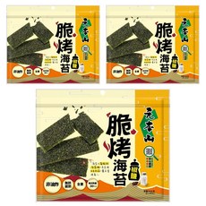 元本山 脆烤海苔 椒鹽風味，甜鹹比例完美，爽口酥脆，風味十足, 34g, 3包