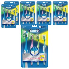 Oral-B 歐樂B CrossAction 多動向交叉刷毛 牙菌斑防護 40號牙刷, 6個, 3入