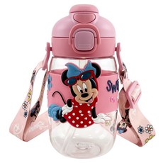 英國 Jolly 迪士尼系列 斜槓水瓶 530ml 適用年齡:18個月以上, 米妮 粉色, 1個
