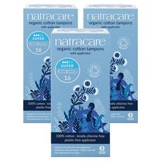 나트라케어 수퍼 탐폰 어플리케이터 체내형생리대, 16개입, 3개, 슈퍼