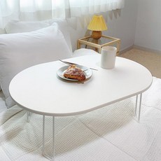 라이크하우스 LPM 라운드 접이식 좌식테이블, 크림화이트