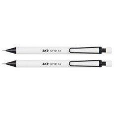 SKB 文明 自動鉛筆 IP-8002 白桿, 0.5mm, 2支