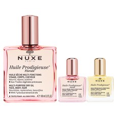 NUXE 巴黎歐樹 全效晶亮多花花香護理油3件組, 1個