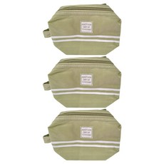 日系帆布 雙層收納 大容量手提鉛筆盒, 淺綠色, 1組