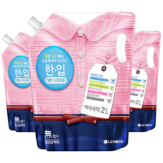 한입 액체세제 일반 / 드럼 겸용 리필, 2L, 3개
