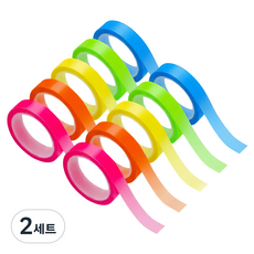 MODERNAT 長型螢光索引重點膠帶 2款 x 5入組, 2套