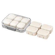 小麥購物 6+4格分裝藥盒 L2111, 1個, 杏色