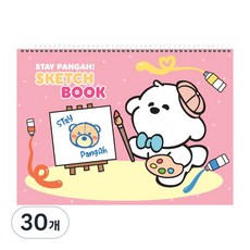 양지다이어리 여아용 기다려빵아 스케치북 1000 랜덤발송, 345*248mm, 10매, 30개